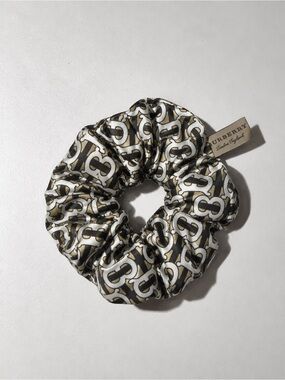 Upcycled Burberry Print Scrunchie